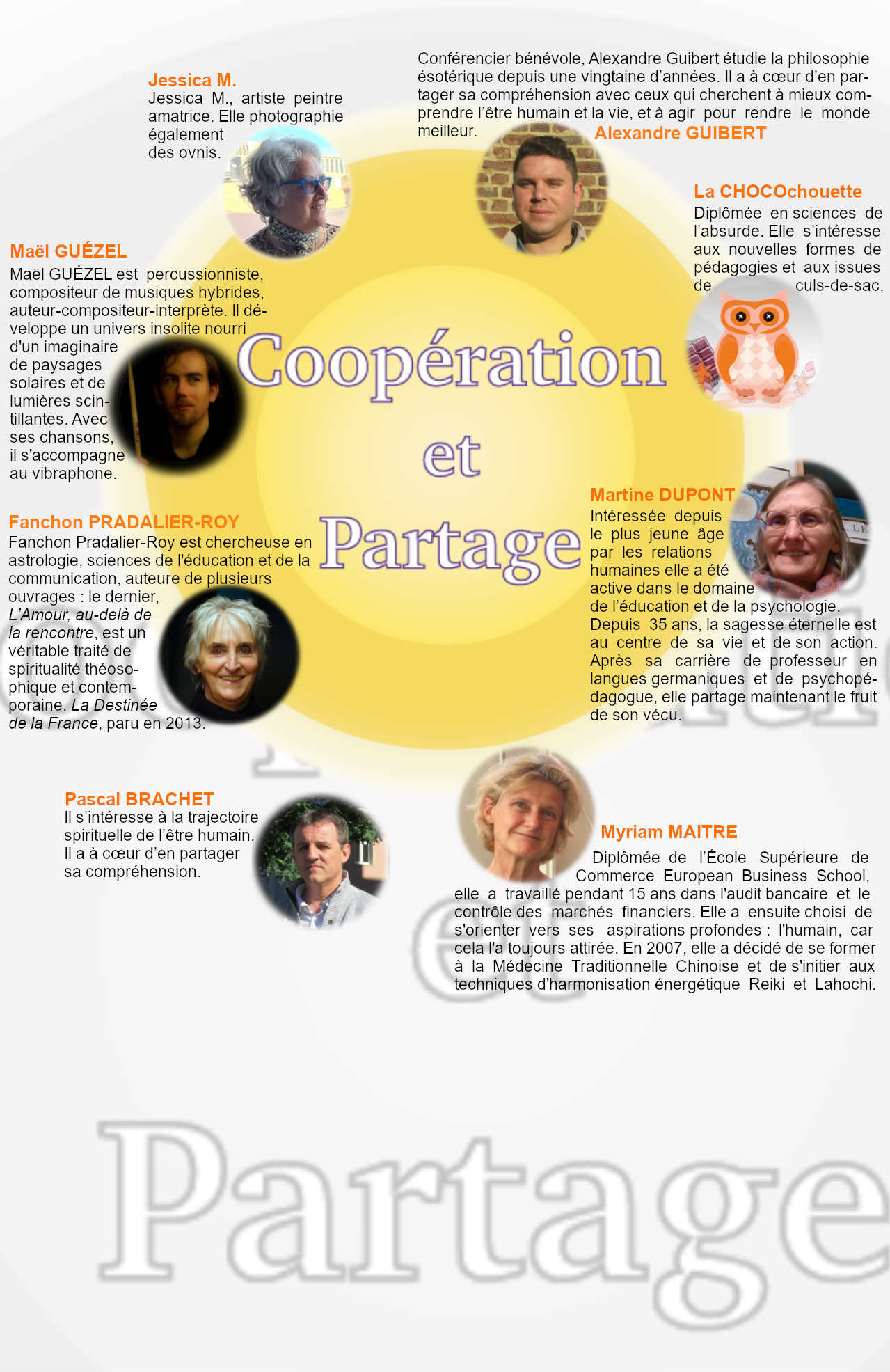 Liste des intervenants de la soirée de la coopération 2022 Soirée de la coopération 2022